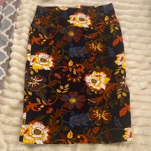 Floral Print Women's Skirt - Multicolor lularoue Size Small